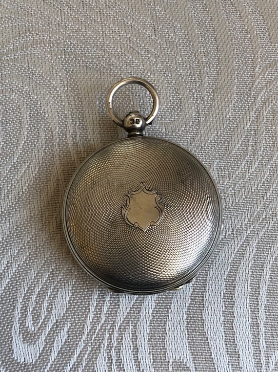 Antique Sterling Silver Pocket Watch Stamped Maker Barrett