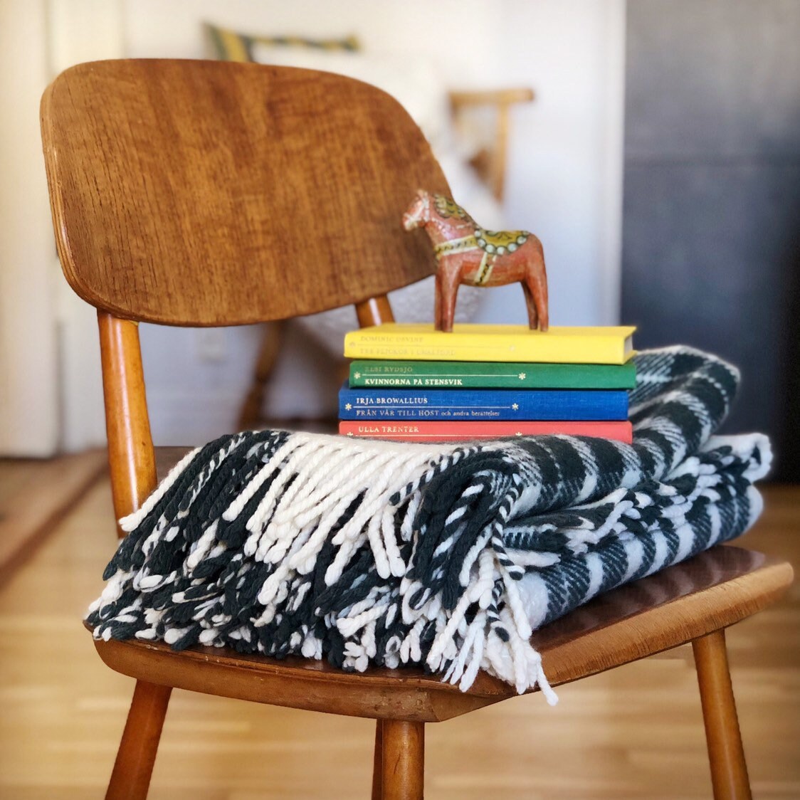 Wool throw blanket dark green and white tones wool blanket throws