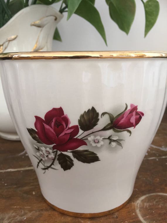 Victorian /UE/Upsala Ekeby/PURPUR/planter/Swedish/ in perfect condition/1940s/granny chic/art nouveau/art nouveau chinoiserie violet