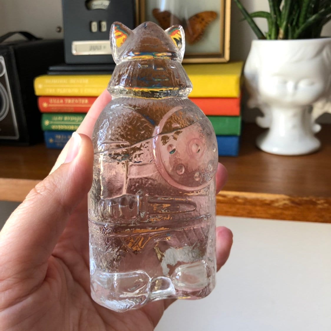 Swedish glass Viking figurine lindshammar glassworks