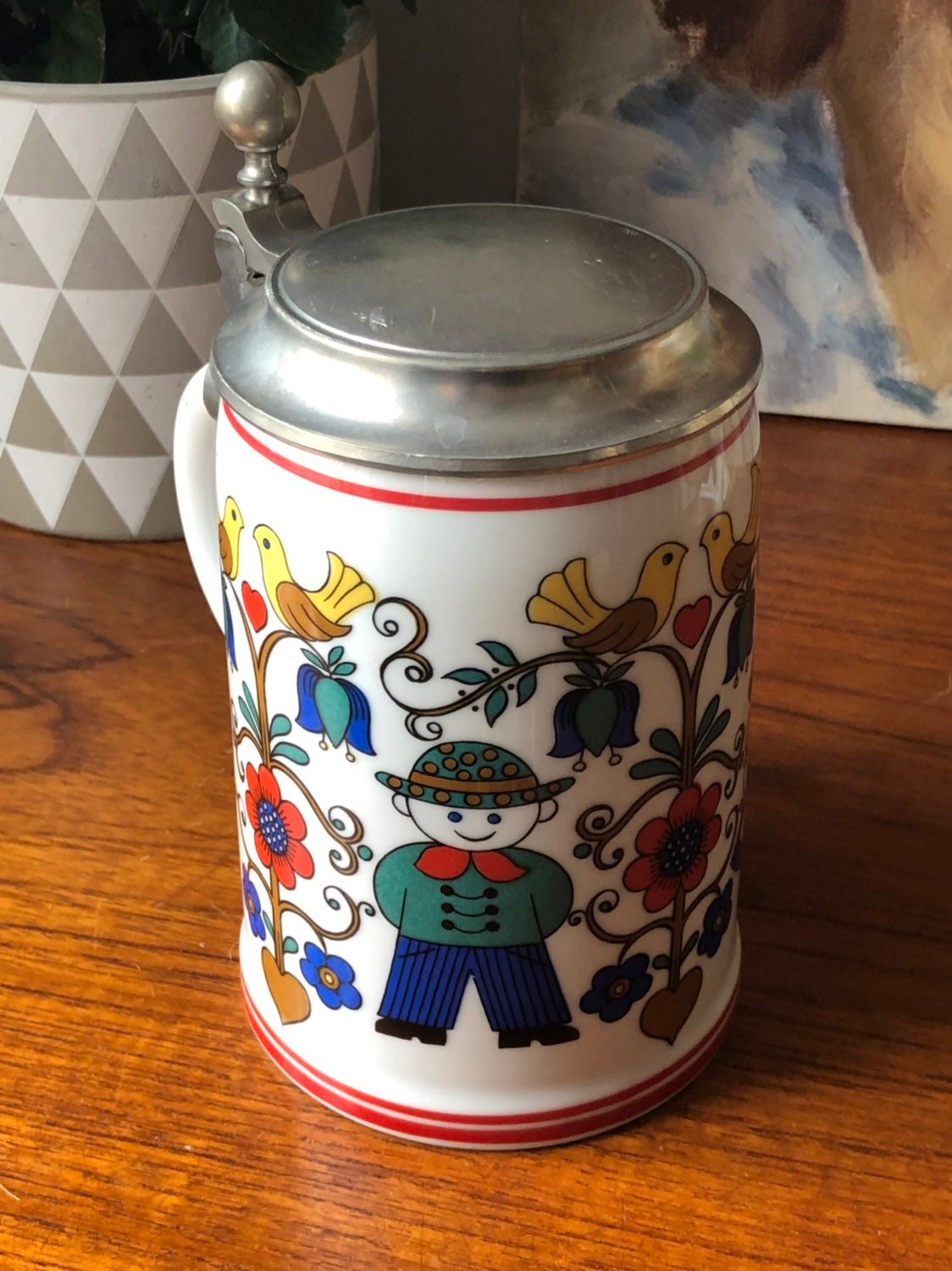 Ceramic pewter beer stein by Rastal 1974 Hohr Grenzhaisen traditional