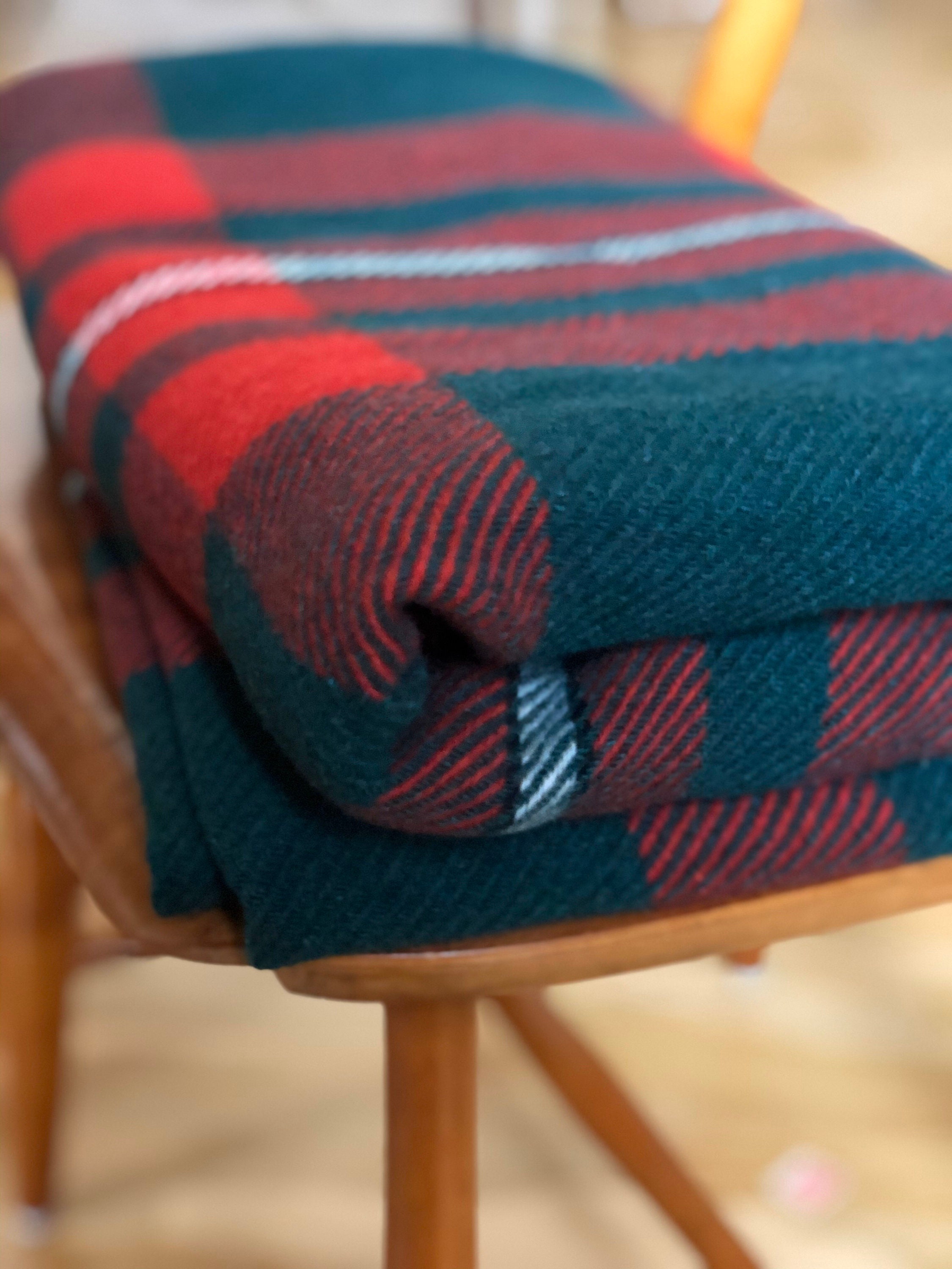 Scottish wool throw blanket Burns Country plaid wool blanket throw