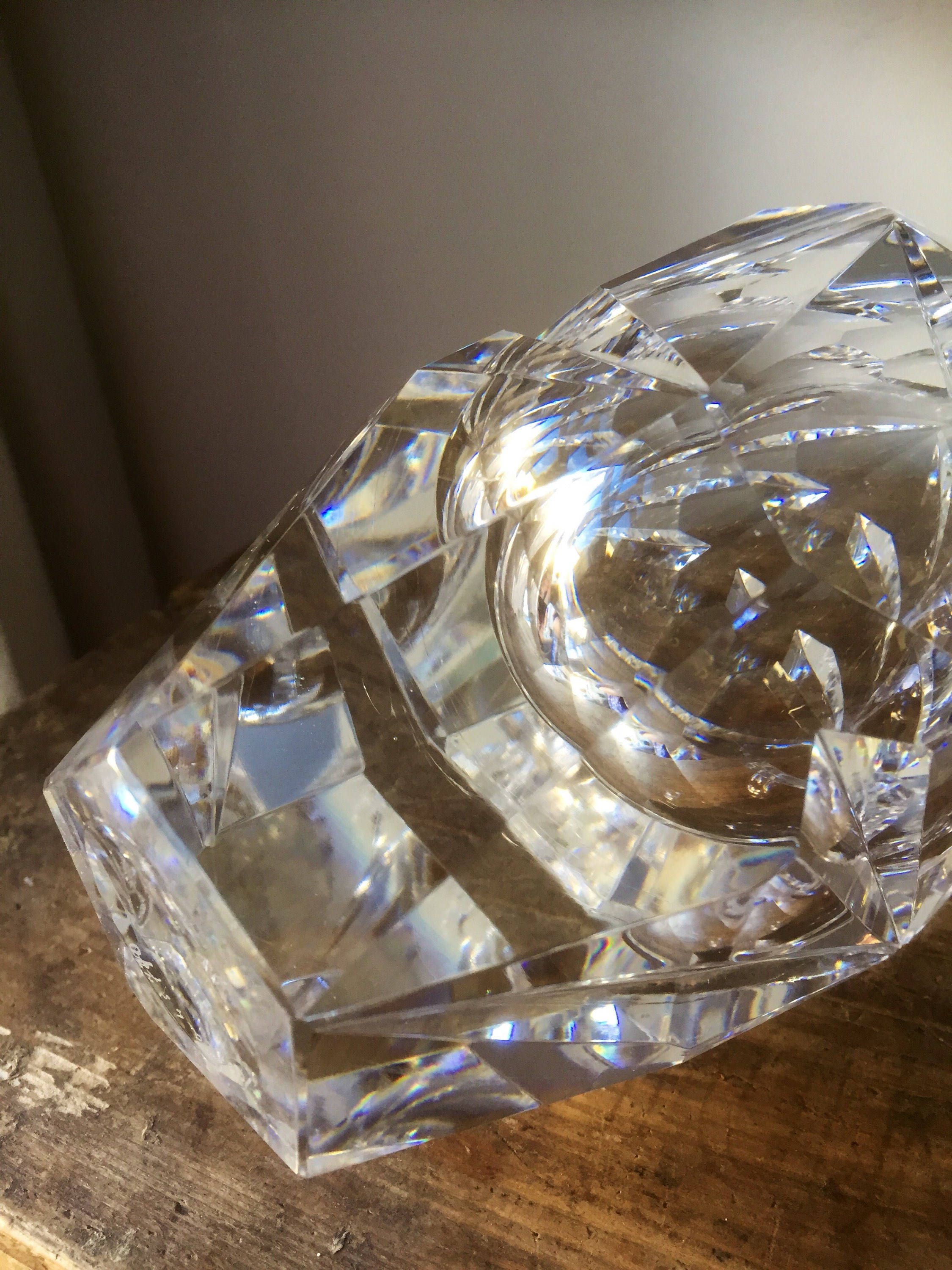 Vicke Lindstrand Kosta Boda vase signed Scandinavian midcentury modern