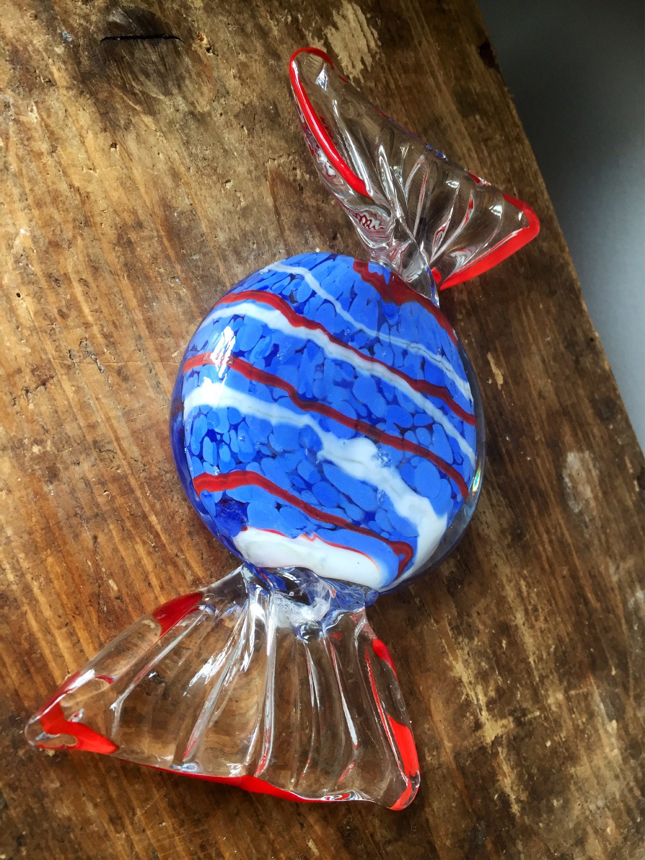 XL/Murano/wrapped hard candy/glass figurine/made in Italy/paper weight