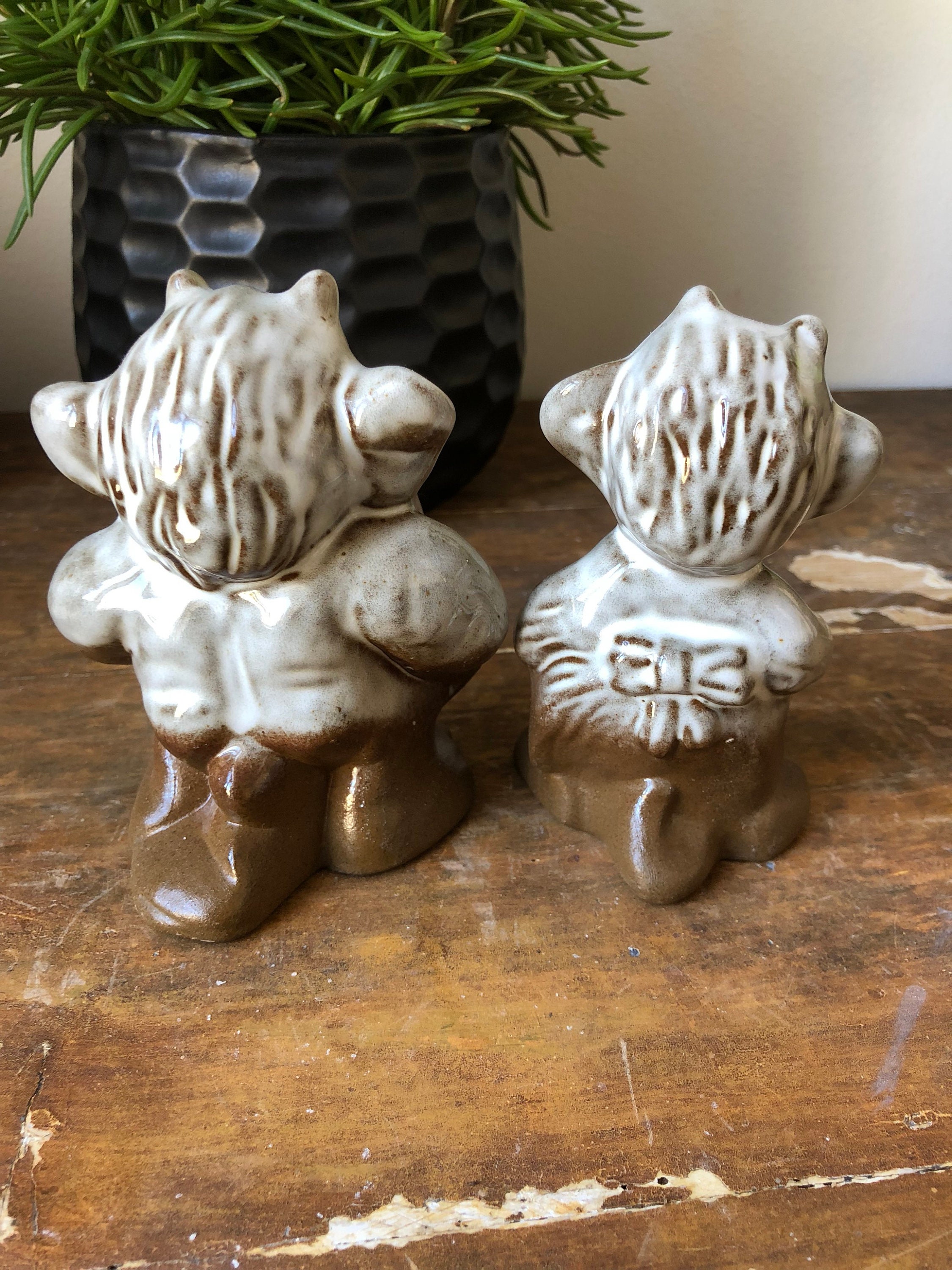 Troll shelf figurines Vintage Scandinavian ceramic figures Sweden