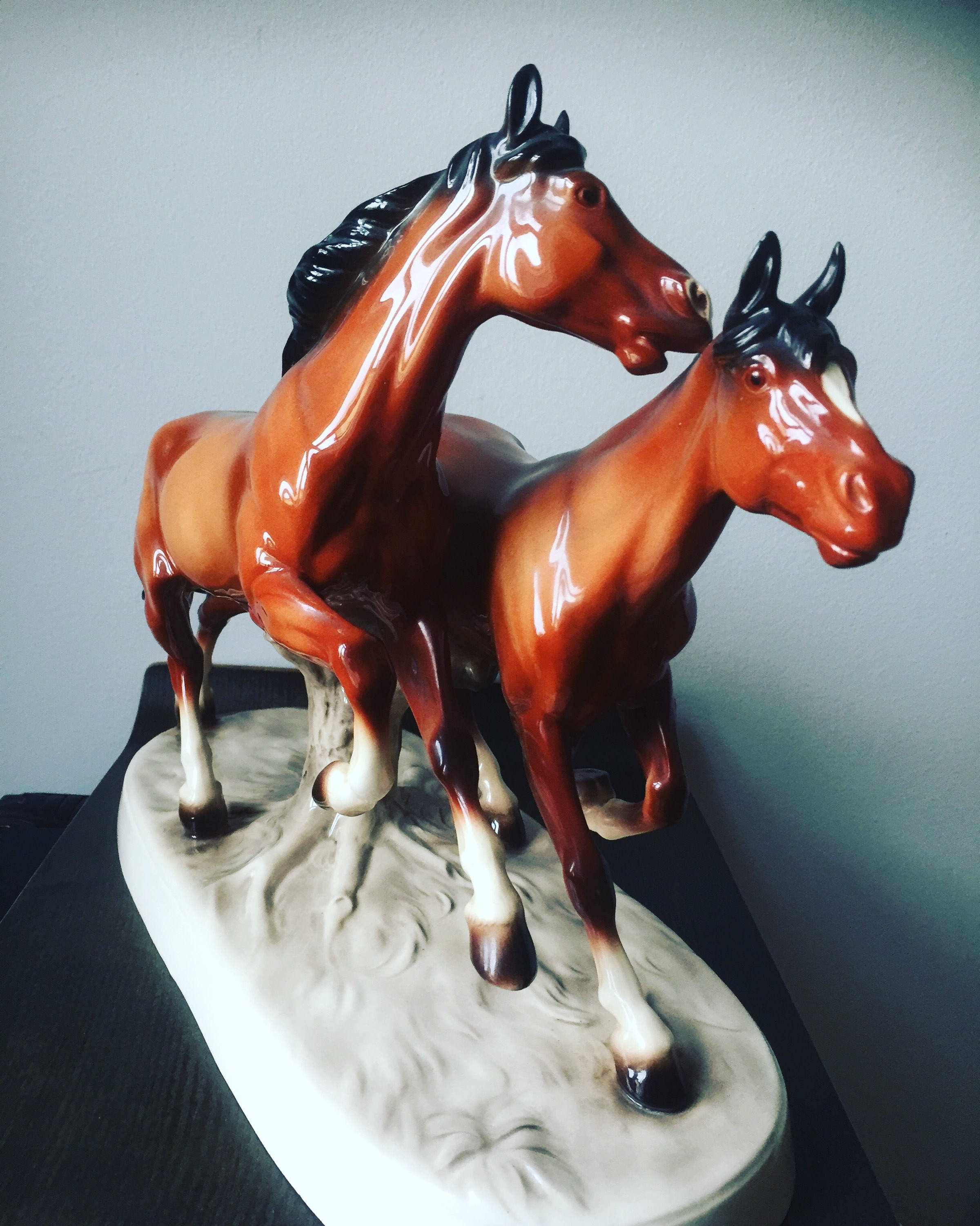 Large /horse /figurine /1940s/perfect condition/pair/Germany/early