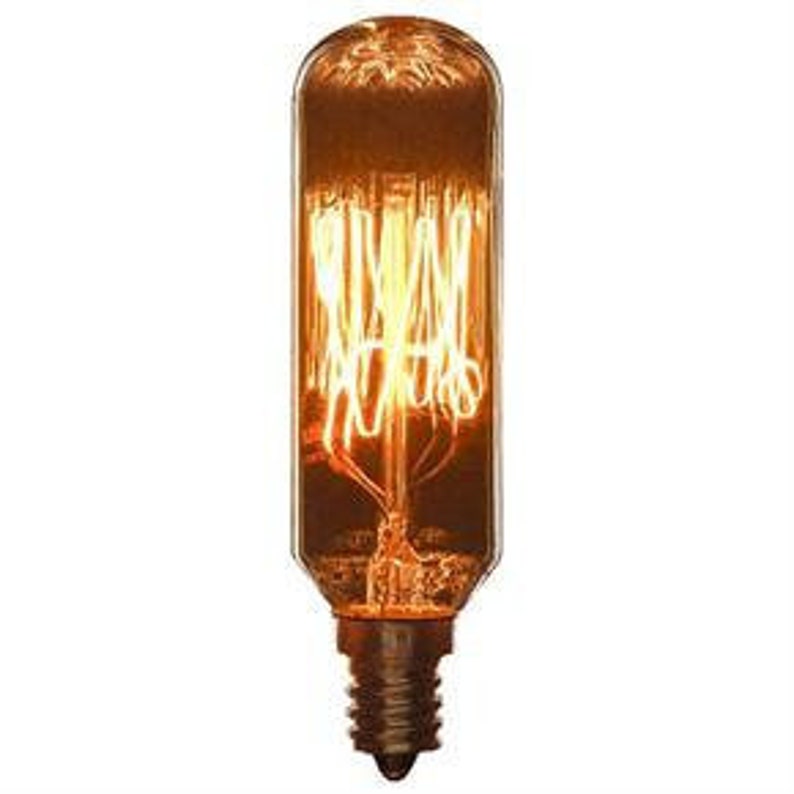 Edison Light Bulbs Radio Style T8 Smoke 40W E12 Industrial Etsy