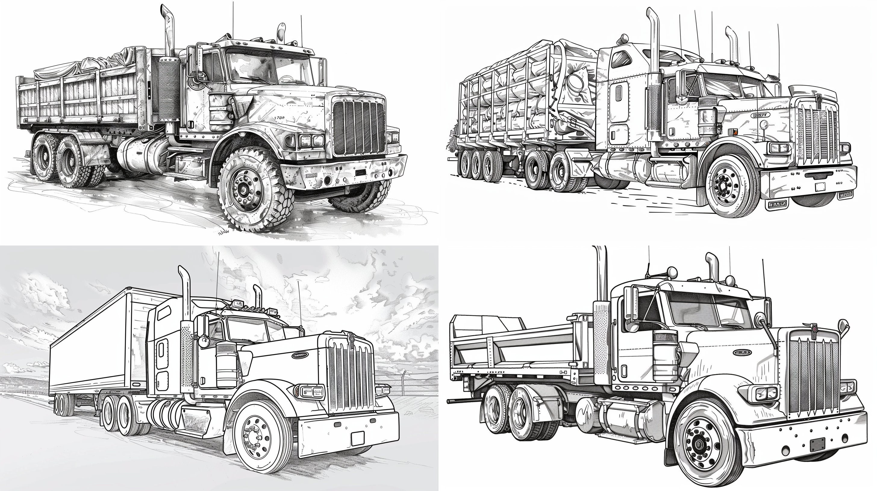 Big Rig Truck Coloring Pages 100 Pages Coloring Pages for Kids Kids