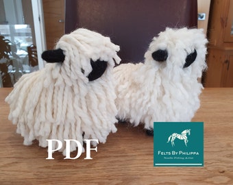 PDF Pattern File for Valerie And Verity The Valais Blacknose Sheep - Needle Felted Sheep/Animal/Flock/Felting/Download/Felted/Tutorial/PDF
