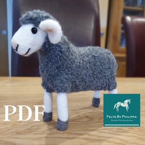 PDF Pattern File for Henry Herdwick Sheep - Needle Felted Animal/Sheep/Lamp/Flock/Felting/Download/Felted/Tutorial/How to/PDF/Herdwick