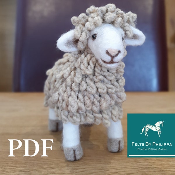 PDF Pattern File for Susie Sheep - Needle Felted Animal/Sheep/Lamp/Flock/Felting/Download/Felted/Tutorial/How to