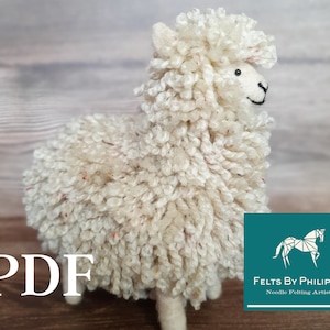 PDF Pattern File for Tatty Llama Needle Felted Animal/Llama/Alpaca/Flock/Felting/Download/Felted/Tutorial/How to/Needle Felting PDF image 1