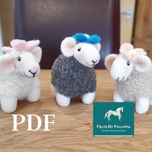 PDF Pattern File for "Petal" Flower Sheep - Needle Felted Animal/Sheep/Lamp/Flock/Felting/Download/Felted/Tutorial/How to