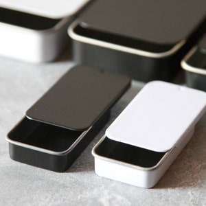 Small Sliding Tins 2-Pack: Lip Balm, Solid Cologne, & Craft Storage