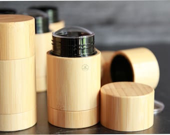 Bamboo Deodorant Twist-Up Tube | Empty 1.76oz 50g Refillable Deodorant Container | Eco-Friendly Cosmetic Packaging for DIY and Beauty Brands