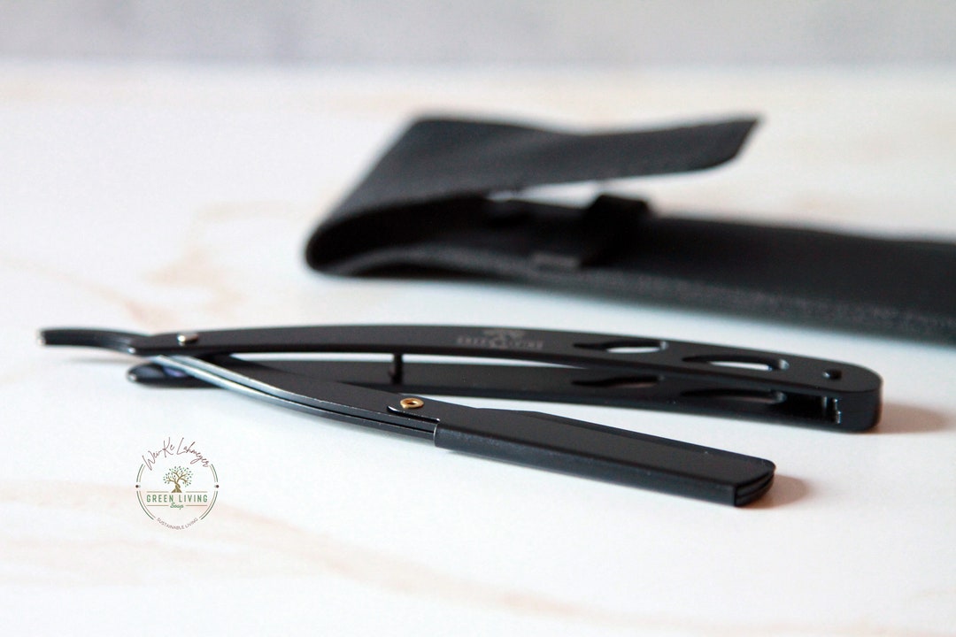Black Stainless Steel Straight Razor Double Edge Blades A Premium Choice for Your Sharp Look Etsy