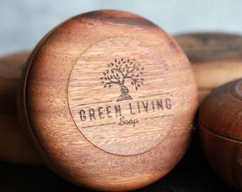 Walnut Shaving Bowl and Lid: Wooden Wet Shave Bowl for Men