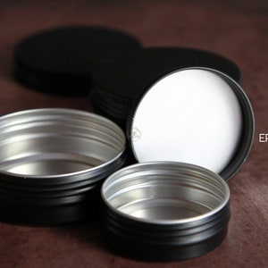 x2 Aluminum Storage Tins Screw Top EPE Lined Cap Food Safe 5 Varieties Fast Shipping image 8