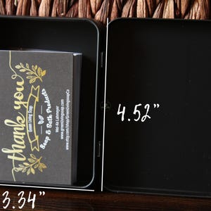3pk ~ Matte Black Rectangular Tins: Travel Soap/Shampoo Bar Storage