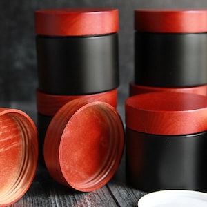 Pot cosmétique en plastique PET de 5,3 oz | Casquette en bois | Joint étanche | pour crème • Lotion | Emballage cosmétique