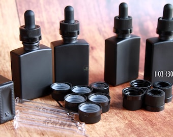 Rectangle Glass Bottle Child Resistant Cap | 1oz (30ml) | 18/410 | Cosmetic Packaging