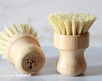 Bamboo Kitchen Brush | Scrub Brush | Medium Stiff | Eco Friendly | Sustainable Packaging