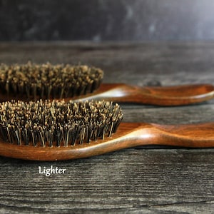 Beechwood 360 Wave Hair Brush | Black Boar Bristles | Beard Brush • Hair • Pet Grooming Brush