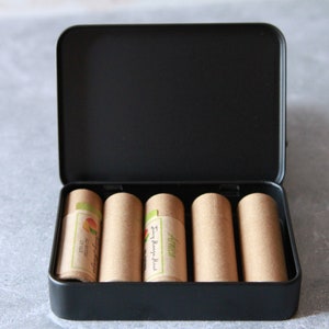 2 pk ~ Matte Black Rectangular Tins: Travel Soap/Shampoo Bar Storage