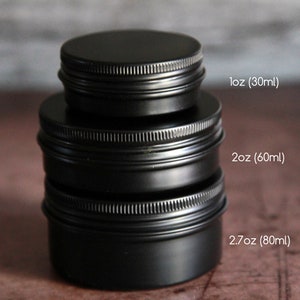 Empty Aluminum Storage Tins | Screw Top | EPE Lined Cap | Cosmetic Storage