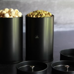 Boîte de 2 boîtes de conserve hermétiques : double couvercle pour le café, les bonbons et les biscuits