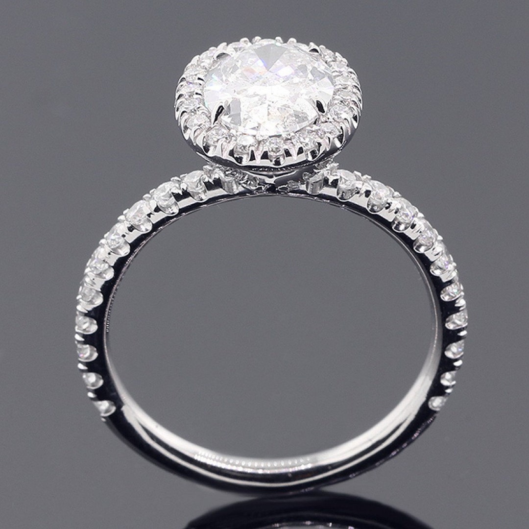 2.26 CTW Oval Shape Cut Forever One® Moissanite Micro Pave - Etsy