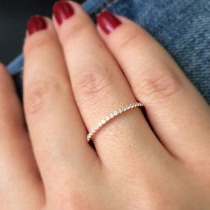 PLATINUM 1.5mm FULL Eternity Band Micro Pave F VS2 0.44ctw Diamond Ring/ Wedding Ring/ Wedding Band/Anniversary Band