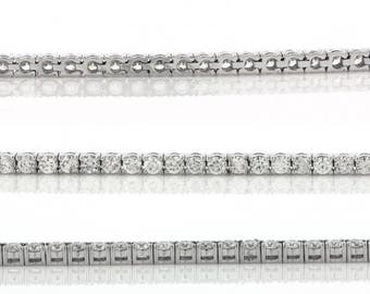 Clearance 6.38Ctw F SI1 Diamond Tennis Bracelet Set in 14K White Gold 7 Inches