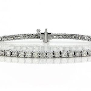 Clearance 5.22Ctw F SI1 Diamond Tennis Bracelet Set in 14K White Gold 7 Inches