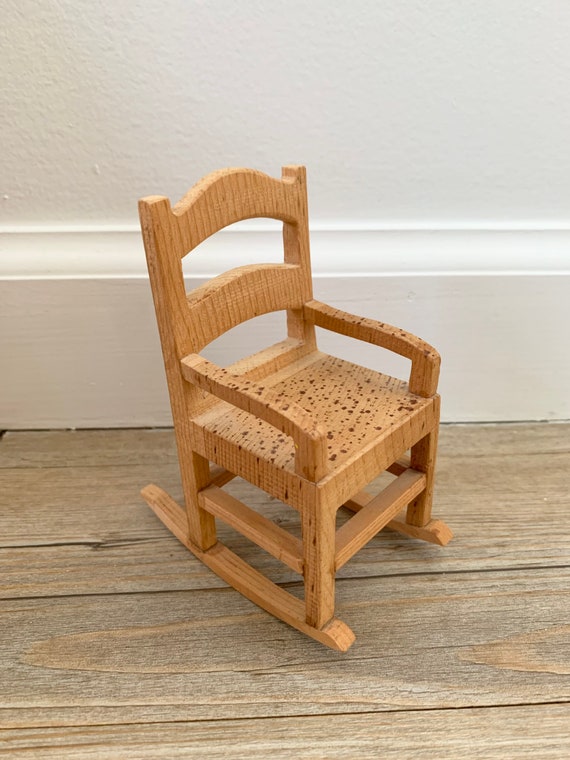 Mini Rocking Chair Dollhouse Furniture Etsy