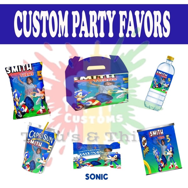Sonic Party Favors Etsy