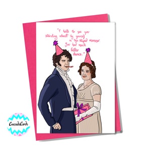 Lizzy and Mr Darcy from BBC's 'Pride & Prejudice' Birthday Card
