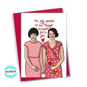Fleabag & Claire Beste Freunde Schwestern Liebeskarte