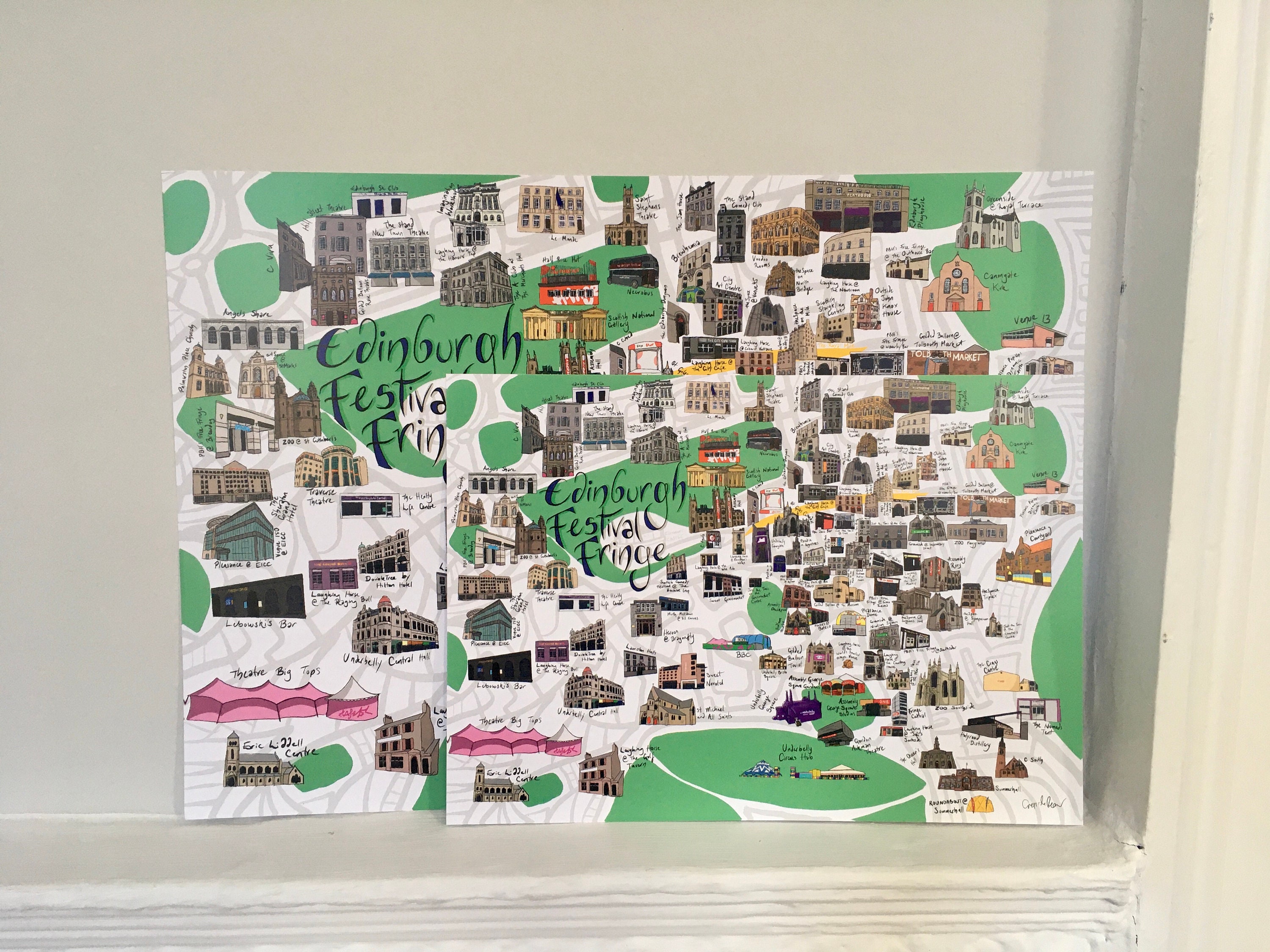 Edinburgh Festival Fringe Map Etsy