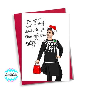 Carte de Noël de David Rose de Schitt's Creek avec citation