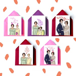 Lot de 5 cartes de vœux BBC « Orgueil et préjugés »