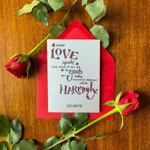 William Shakespeare Quote Anniversary Card