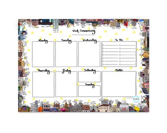 Theatres of London Desk Pad Weekly Planner A4