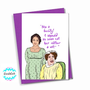 Elizabeth en mevrouw Bennett van de BBC-moederdagkaart 'Pride and Prejudice'