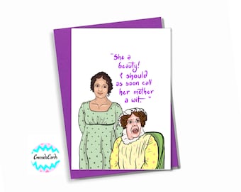 Elizabeth and Mrs Bennett from BBC's 'Pride and Prejudice' Mother's Day Card