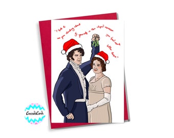 Lizzy and Mr Darcy from BBC's 'Pride & Prejudice' Christmas Card
