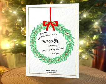 Handmade Festive Theatre Quote Christmas Cards