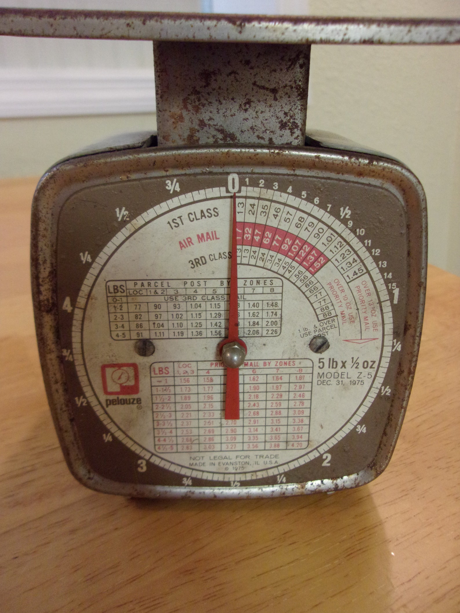 Pelouze Postal Scale,vintage Scale,model Z5,1975,5 Lb Capacity