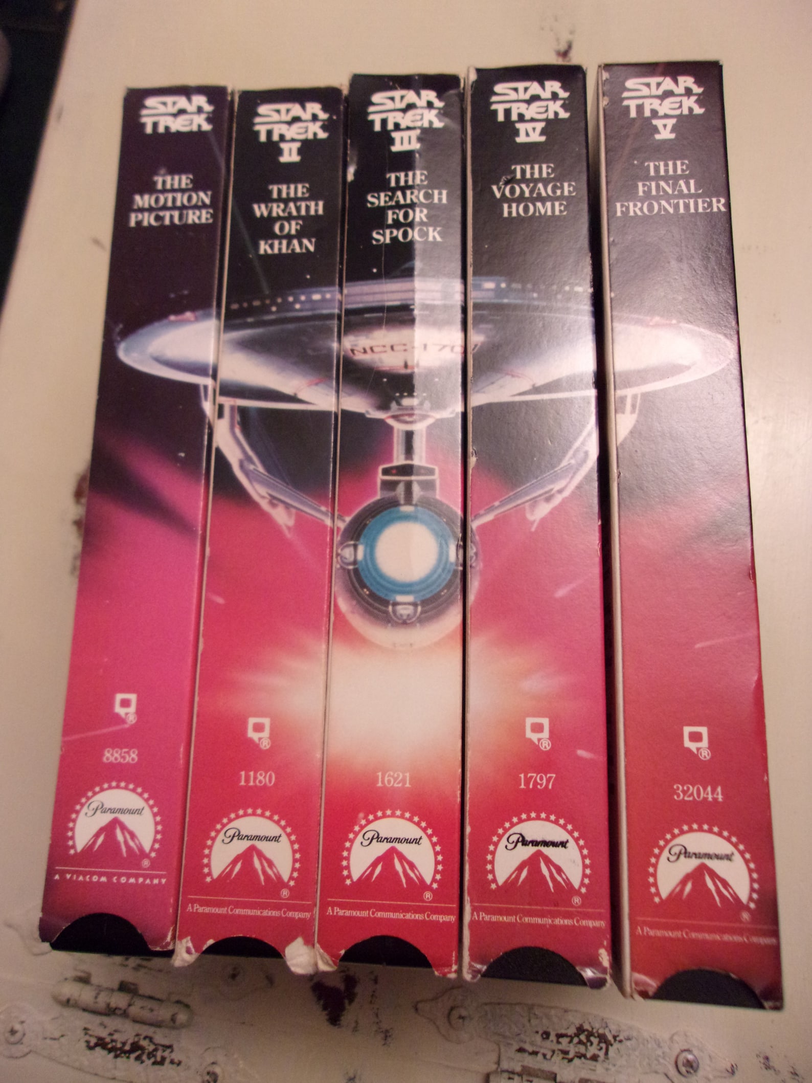 Star Trek VHS Tapes,the Motion Picture,the Wrath of Khan,the Search for