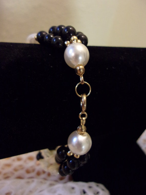 black and white jewelry set,matching necklace & b… - image 5